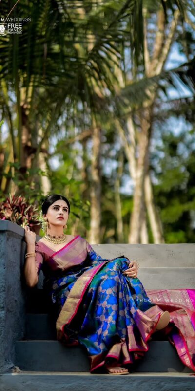 KPR 113 Royal Blue Soft Lichi Silk Saree with Lace Work & Lace Border. Introductory Price ₹1649. Delivery 4-6 Working Days. Shop now. | Bollywood Sarees, Creative Sarees, Designer Sarees, Embroidered Sarees, Ethnic Saree, Modern Digital sarees, Party Wear Sarees, Sarees