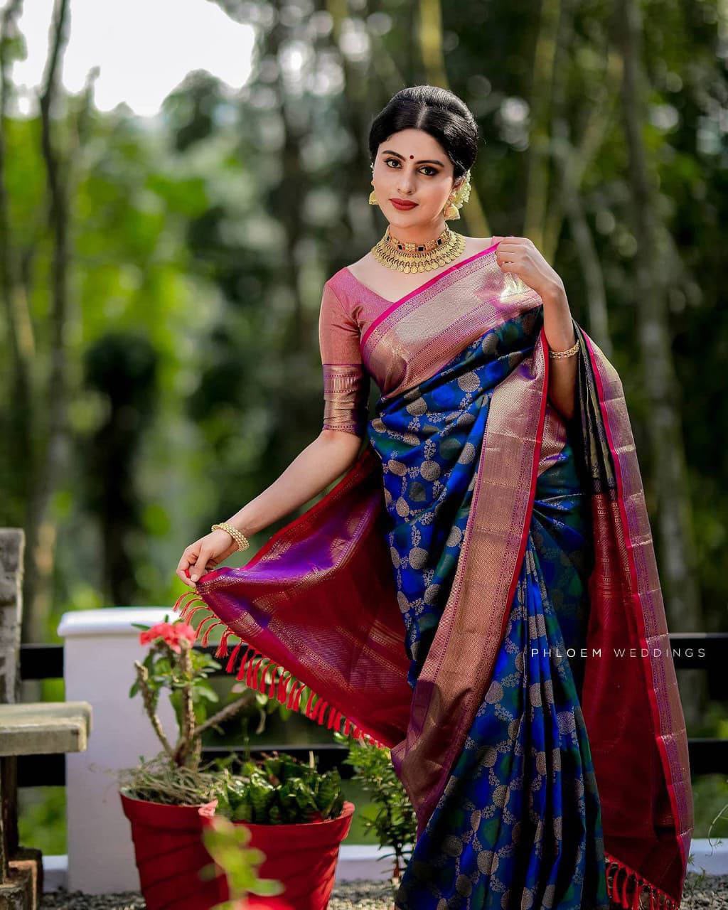 KPR 113 Royal Blue Soft Lichi Silk Saree with Lace Work & Lace Border. Introductory Price ₹1649. Delivery 4-6 Working Days. Shop now. | Bollywood Sarees, Creative Sarees, Designer Sarees, Embroidered Sarees, Ethnic Saree, Modern Digital sarees, Party Wear Sarees, Sarees