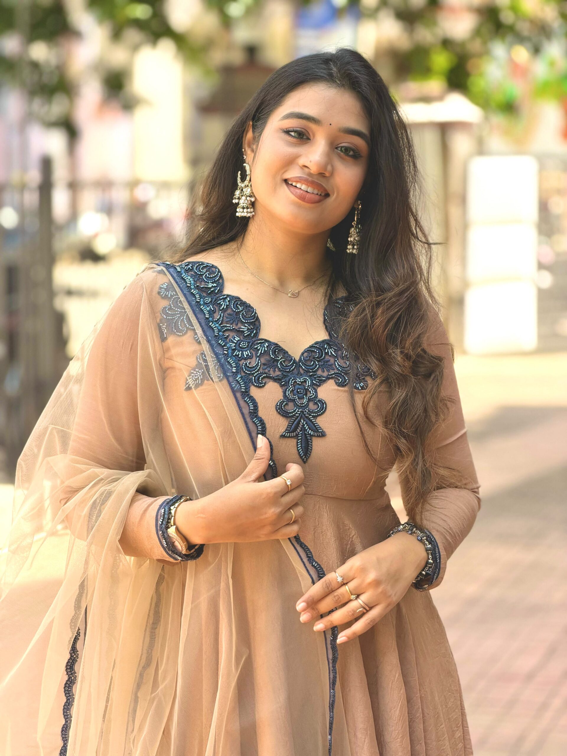 JF 058 Chiku Doremon Crush Gown with Lace Work & Mirror Work. Exclusive Offer ₹2399. Delivery 4-6 Working Days. Shop now. | Bollywood Gowns, Creative Gowns, Designer Gowns, Embroidered Gowns, Gowns, Party Wear Gowns