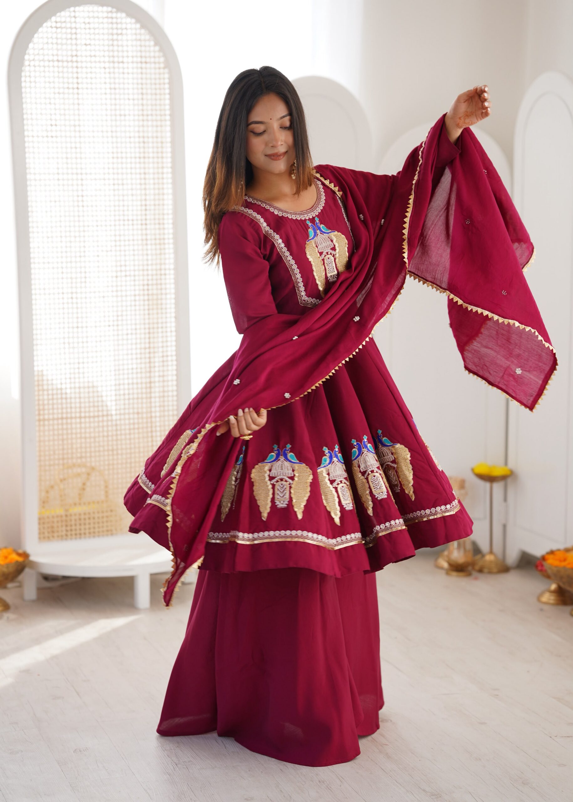 NSR 916 Maroon Roman Silk Salwar Suit with Sequins Work & Embroidery Work. Available at ₹2399 only. Delivery 4-6 Working Days. Shop now. | Jump Suits, Straight Suits, Casual Suits, Creative suits, Designer Suits, Palazzo Suits, Party Wear Suits, Patiala Suits, Salwar suit