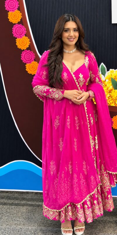 SSR 552 Pink Faux Georgette Gown with Sequins Work & Embroidery Work. Affordable Price ₹2399. Delivery 4-6 Working Days. Shop now. | Bollywood Gowns, Creative Gowns, Designer Gowns, Embroidered Gowns, Gowns, Party Wear Gowns