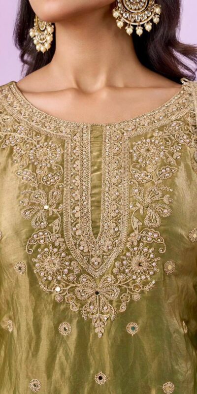 ZD 10016 Mehandi Fendy Silk Salwar Suitwith Embroidery Work & Lace Work. Now at just ₹2399. Delivery 4-6 Working Days. Shop now. | Jump Suits, Straight Suits, Casual Suits, Creative suits, Designer Suits, Palazzo Suits, Party Wear Suits, Patiala Suits, Salwar suit