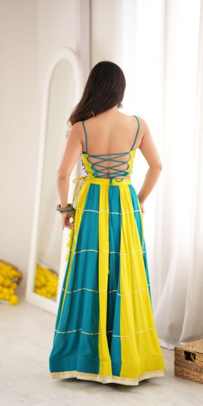 SP 97 Blue Color Rayon Embroidery Work & Cowrie Work Lehenga Choli . Grab it for ₹2399. Delivery 4-6 Working Days. Shop now. | Bollywood Lehenga, Creative Lehenga, Designer Lehenga, Embroidered Lehenga, Lehenga, Party Wear Lehenga