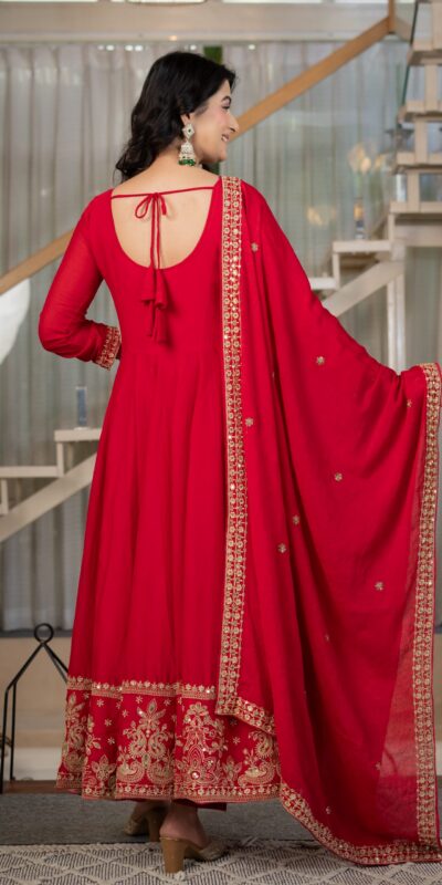 ND 5080 Red Rangoli Silk Perfect for Wedding, Party, Holi, Pooja, Anniversary – Salwar Suit. Get it for ₹2849. Delivery 4-6 Working Days. Shop now. | Jump Suits, Straight Suits, Casual Suits, Creative suits, Designer Suits, Palazzo Suits, Party Wear Suits, Patiala Suits, Salwar suit