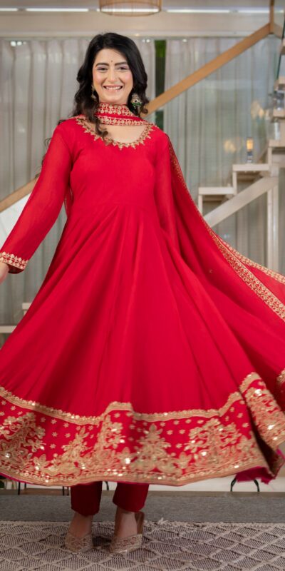 ND 5080 Red Rangoli Silk Perfect for Wedding, Party, Holi, Pooja, Anniversary – Salwar Suit. Get it for ₹2849. Delivery 4-6 Working Days. Shop now. | Jump Suits, Straight Suits, Casual Suits, Creative suits, Designer Suits, Palazzo Suits, Party Wear Suits, Patiala Suits, Salwar suit