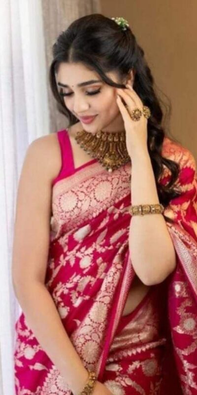 KP 6016 Pink Color Soft Lichi Silk Jacquard On All Over Saree Casual, Party Wear, Wedding, Events Etc. Expected Delivery 4-6 Working Days @1549/- | Bollywood Sarees, Creative Sarees, Designer Sarees, Embroidered Sarees, Ethnic Saree, Modern Digital sarees, Party Wear Sarees, Sarees