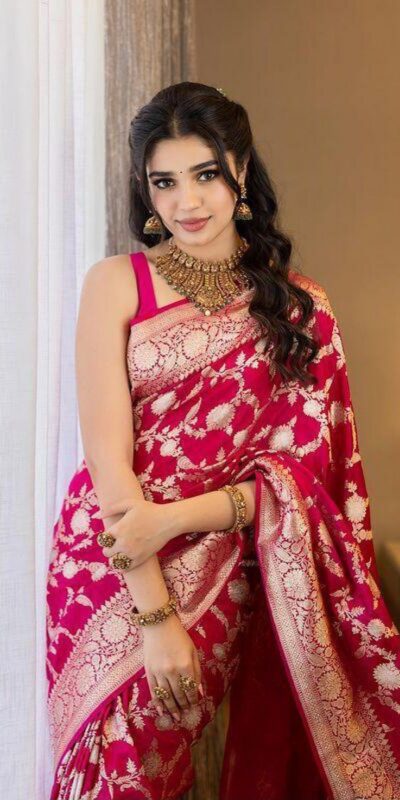 KP 6016 Pink Color Soft Lichi Silk Jacquard On All Over Saree Casual, Party Wear, Wedding, Events Etc. Expected Delivery 4-6 Working Days @1549/- | Bollywood Sarees, Creative Sarees, Designer Sarees, Embroidered Sarees, Ethnic Saree, Modern Digital sarees, Party Wear Sarees, Sarees
