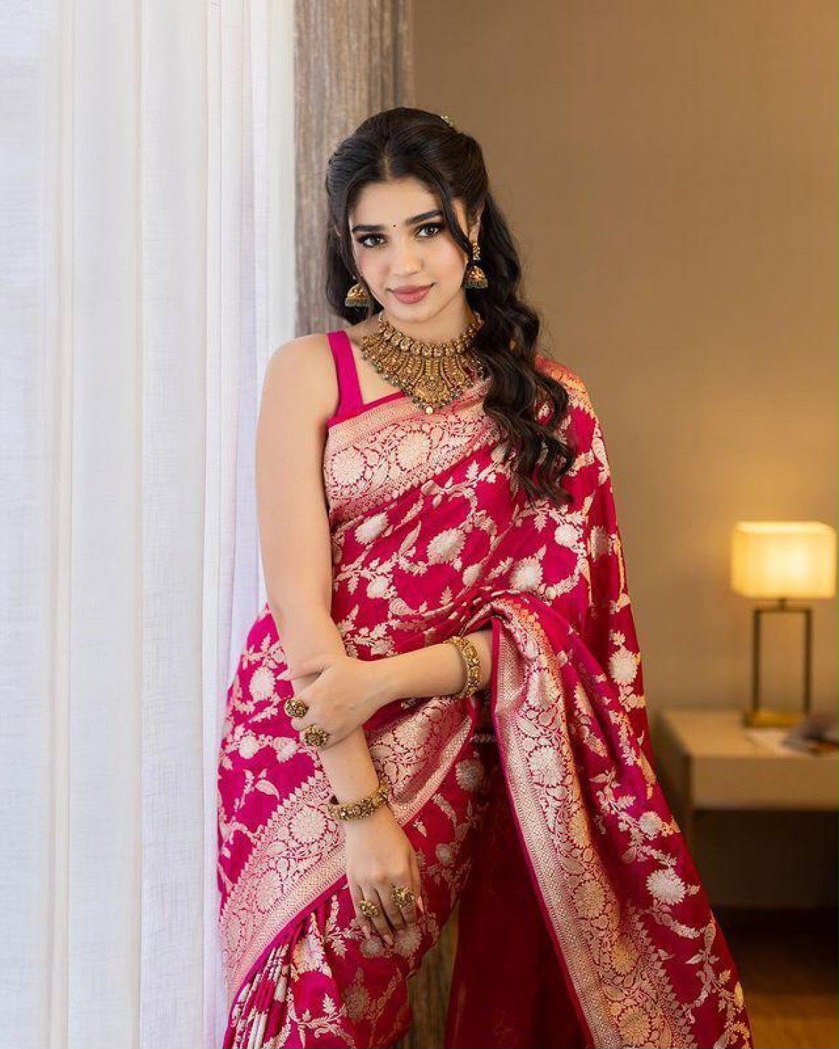 KP 6016 Pink Color Soft Lichi Silk Jacquard On All Over Saree Casual, Party Wear, Wedding, Events Etc. Expected Delivery 4-6 Working Days @1549/- | Bollywood Sarees, Creative Sarees, Designer Sarees, Embroidered Sarees, Ethnic Saree, Modern Digital sarees, Party Wear Sarees, Sarees