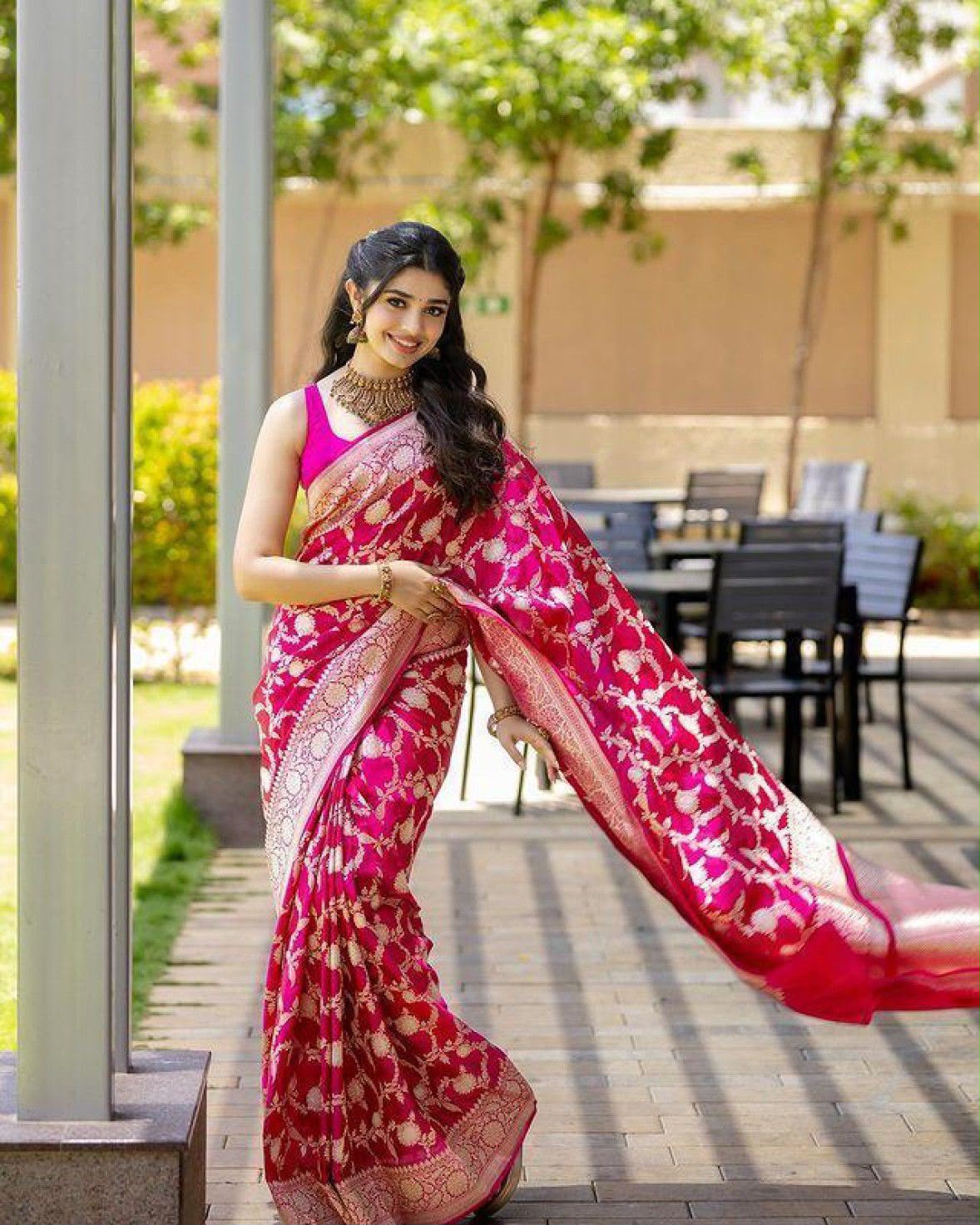 KP 6016 Pink Color Soft Lichi Silk Jacquard On All Over Saree Casual, Party Wear, Wedding, Events Etc. Expected Delivery 4-6 Working Days @1549/- | Bollywood Sarees, Creative Sarees, Designer Sarees, Embroidered Sarees, Ethnic Saree, Modern Digital sarees, Party Wear Sarees, Sarees