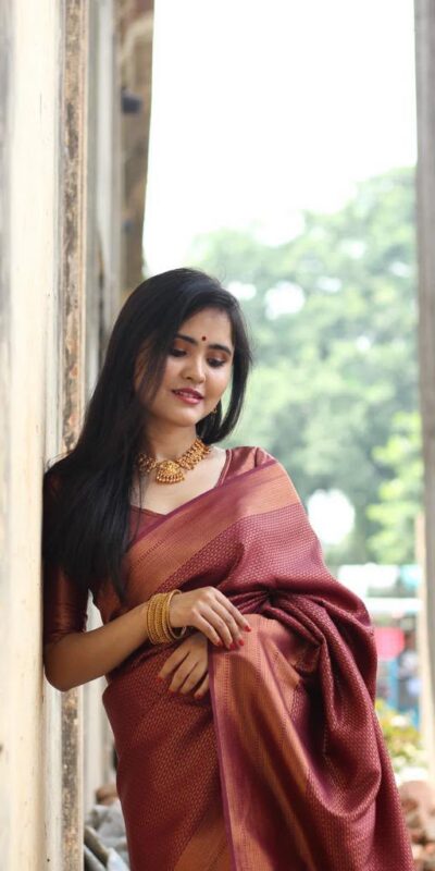KPR 172 Maroon Soft Lichi Silk Cloth. With Lace Work & Lace Border Saree . Grab it for ₹1549. Delivery 4-6 Working Days. Shop now. | Bollywood Sarees, Creative Sarees, Designer Sarees, Embroidered Sarees, Ethnic Saree, Modern Digital sarees, Party Wear Sarees, Sarees