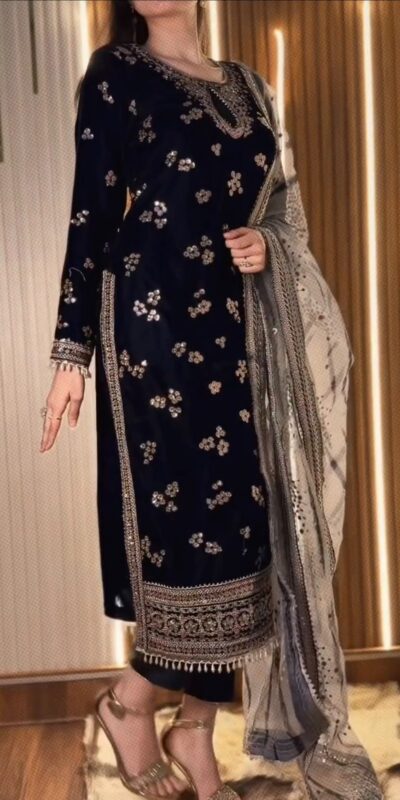 DB 50 Black 9000 Velvet Salwar Suit. Perfect for Wedding, Party, Bridal Wear, Onam, Karwa Chauth – Exclusive Offer ₹2449. Delivery 4-6 Working Days. | Jump Suits, Straight Suits, Casual Suits, Creative suits, Designer Suits, Palazzo Suits, Party Wear Suits, Patiala Suits, Salwar suit