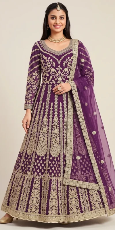 FC 2701 Purple Sequins Work & Embroidery Work Salwar Suiti Peach Butterfly Net. Grab it for ₹3149. Delivery 4-6 Working Days. Shop now. | Jump Suits, Straight Suits, Casual Suits, Creative suits, Designer Suits, Palazzo Suits, Party Wear Suits, Patiala Suits, Salwar suit