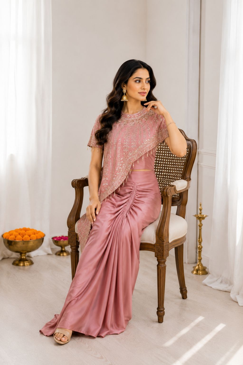 BB 71 Peach Crepe Silk Dhoti Suit Perfect for Wedding, Party, Festival Celebrations, Holi, Pooja – . Introductory Price ₹2199. Delivery 4-6 Working | Jump Suits, Straight Suits, Casual Suits, Creative suits, Designer Suits, Palazzo Suits, Party Wear Suits, Patiala Suits, Salwar suit