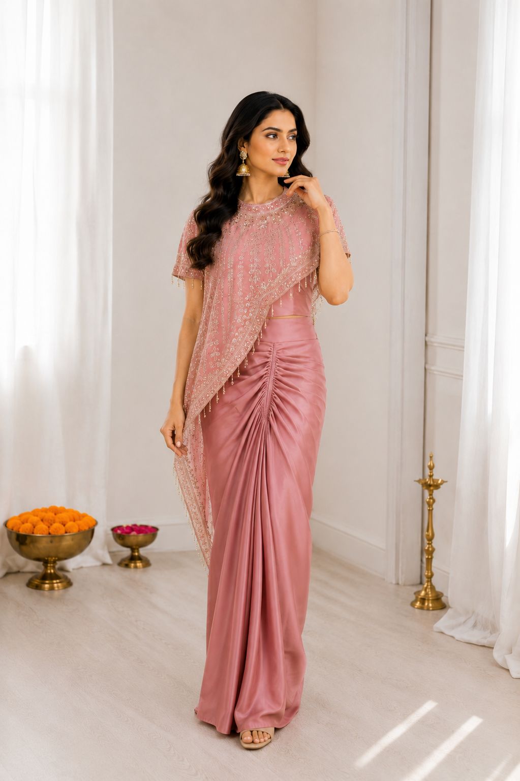 BB 71 Peach Crepe Silk Dhoti Suit Perfect for Wedding, Party, Festival Celebrations, Holi, Pooja – . Introductory Price ₹2199. Delivery 4-6 Working | Jump Suits, Straight Suits, Casual Suits, Creative suits, Designer Suits, Palazzo Suits, Party Wear Suits, Patiala Suits, Salwar suit