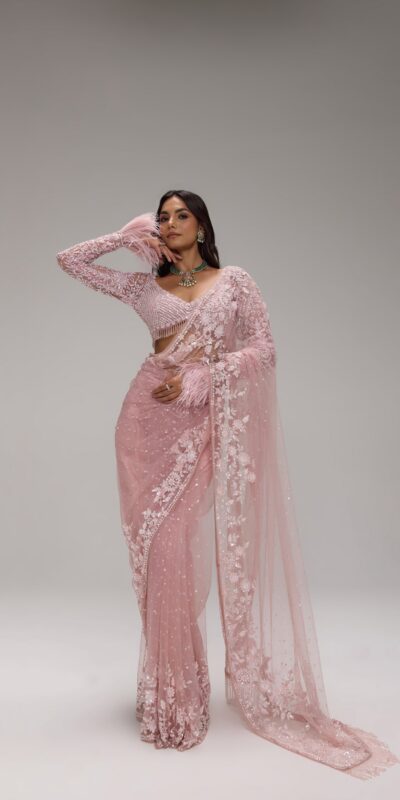 DF 3473 Light Pink Color Butterfly Net Sequence Embroiderer Work Saree Casual, Wedding, Festive, Events . Expected Delivery 4-6 Working Days @1999/- only | Bollywood Sarees, Creative Sarees, Designer Sarees, Embroidered Sarees, Ethnic Saree, Modern Digital sarees, Party Wear Sarees, Sarees