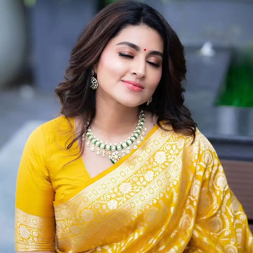 DDF Yellow Zalar Color Banarasi Soft Silk Ordinary Design Saree Casual, Party Wear, Wedding, Events, Etc. Expected Delivery 4-6 Working Days 1399/- | Bollywood Sarees, Creative Sarees, Designer Sarees, Embroidered Sarees, Ethnic Saree, Modern Digital sarees, Party Wear Sarees, Sarees