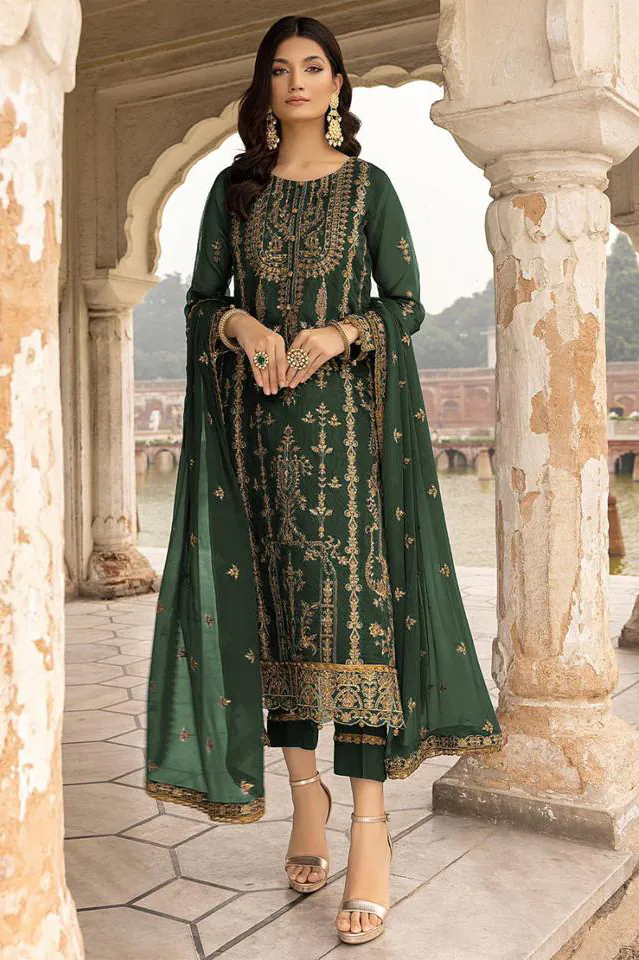 DS 1012 Stone Green Color Georgette Embroidered Sequence Salwar Suit , Wedding, Festive, Events Etc. Expected Delivery 4-6 Working Days @1799/- | Jump Suits, Casual Suits, Creative suits, Designer Suits, Palazzo Suits, Party Wear Suits, Patiala Suits, Salwar suit, Straight Suits