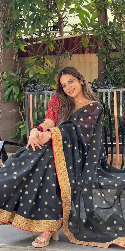 JR 502 Black Color Heavy Cotton Zequerd Butti Saree Casual, Party Wear, Wedding, Events Etc. Expected Delivery 4-6 Working Days 1499/- | Bollywood Sarees, Creative Sarees, Designer Sarees, Embroidered Sarees, Ethnic Saree, Modern Digital sarees, Party Wear Sarees, Sarees