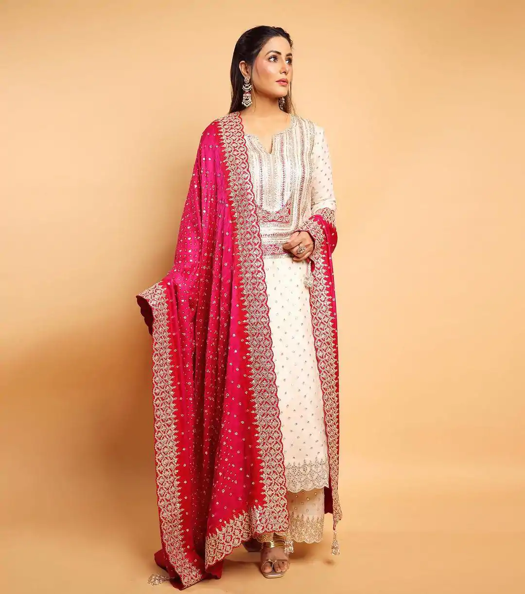 NSR 803 White Color Faux Georgette Embroidery Work Sharara Suit Casual, Wedding, Party, Festive, Events Etc. Expected Delivery 4-6 Working Days @2199/- | Jump Suits, Casual Suits, Creative suits, Designer Suits, Palazzo Suits, Party Wear Suits, Patiala Suits, Salwar suit, Straight Suits