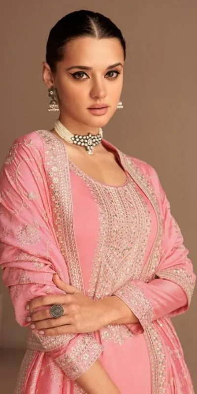 Ashirwad 9523 Pink Color Sequence Embroidery Stone Work Salwar Suit , Wedding, Party, Festive, Events Etc. Expected Delivery 4-6 Working Days @2250/- | Jump Suits, Casual Suits, Creative suits, Designer Suits, Palazzo Suits, Party Wear Suits, Salwar suit, Straight Suits