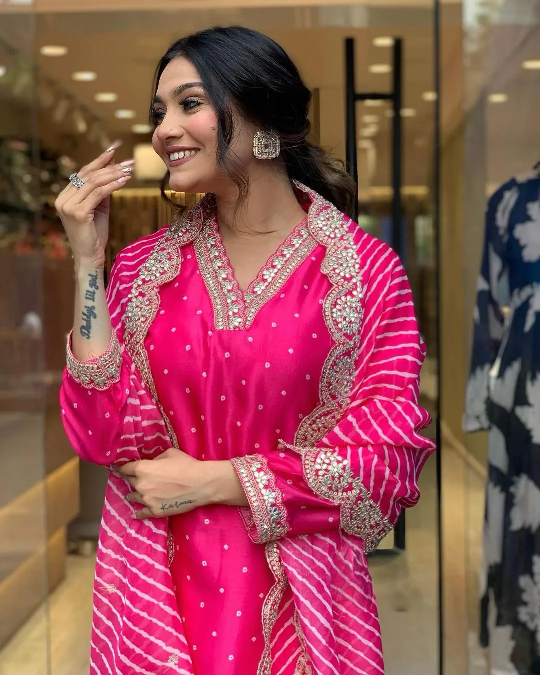 AD 149 Pink Color Heavy Modal Silk Embroidery work Kurti Casual, Wedding, Party, Festive, Events Etc. Expected Delivery 4-6 Working Days @1899/- | Bollywood Kurti, Creative Kurtis, Designer Kurti, Kurti, Party Wear Kurti, Selfie Kurti