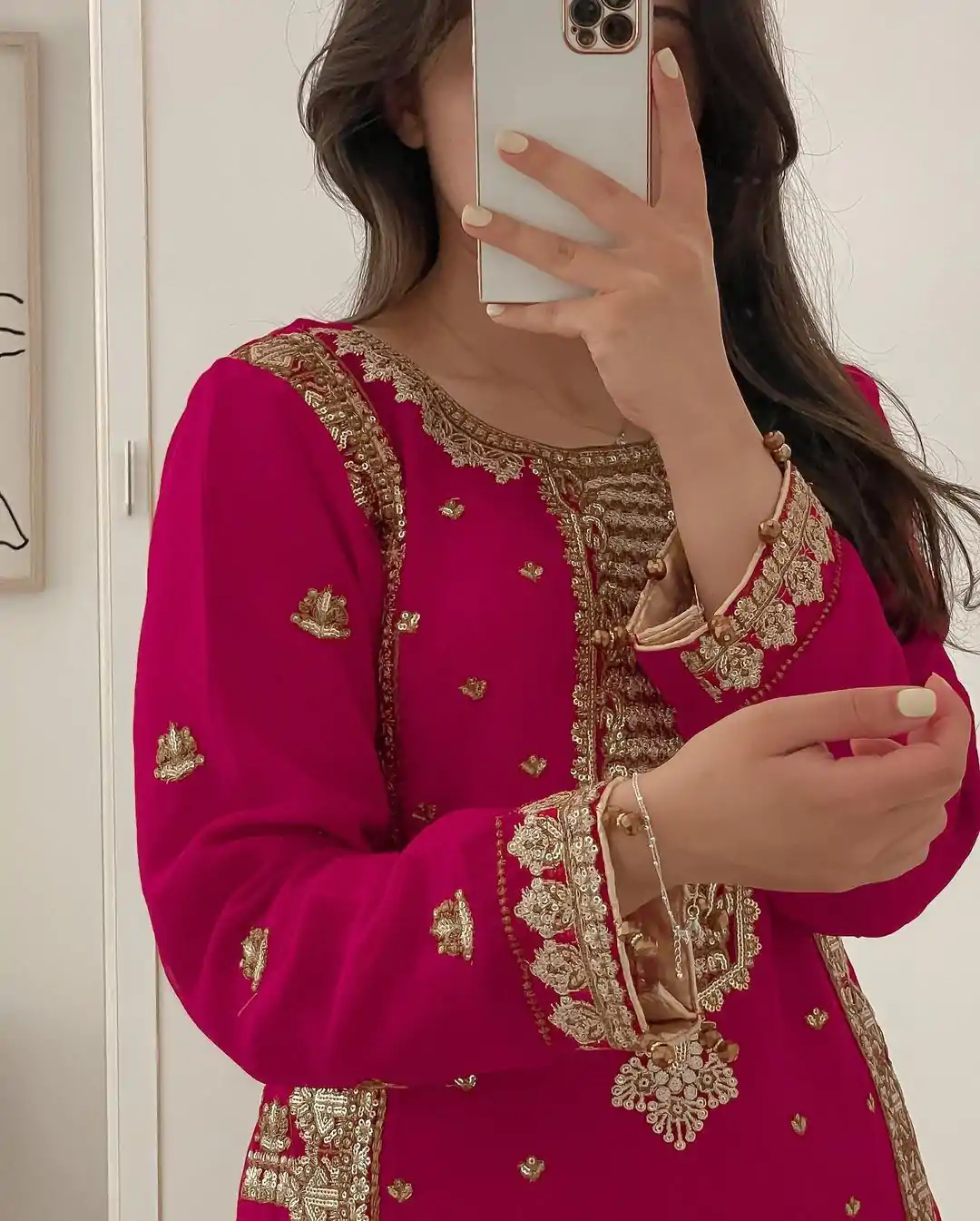 ZSR-3031 Red Color Top : Fox Georgette Work : Embroidery Sequence Work Inner : Micro Cotton Traditional Wear, Wedding, Festive, Events. @2199/- | Jump Suits, Casual Suits, Creative suits, Designer Suits, Palazzo Suits, Party Wear Suits, Patiala Suits, Salwar suit, Straight Suits