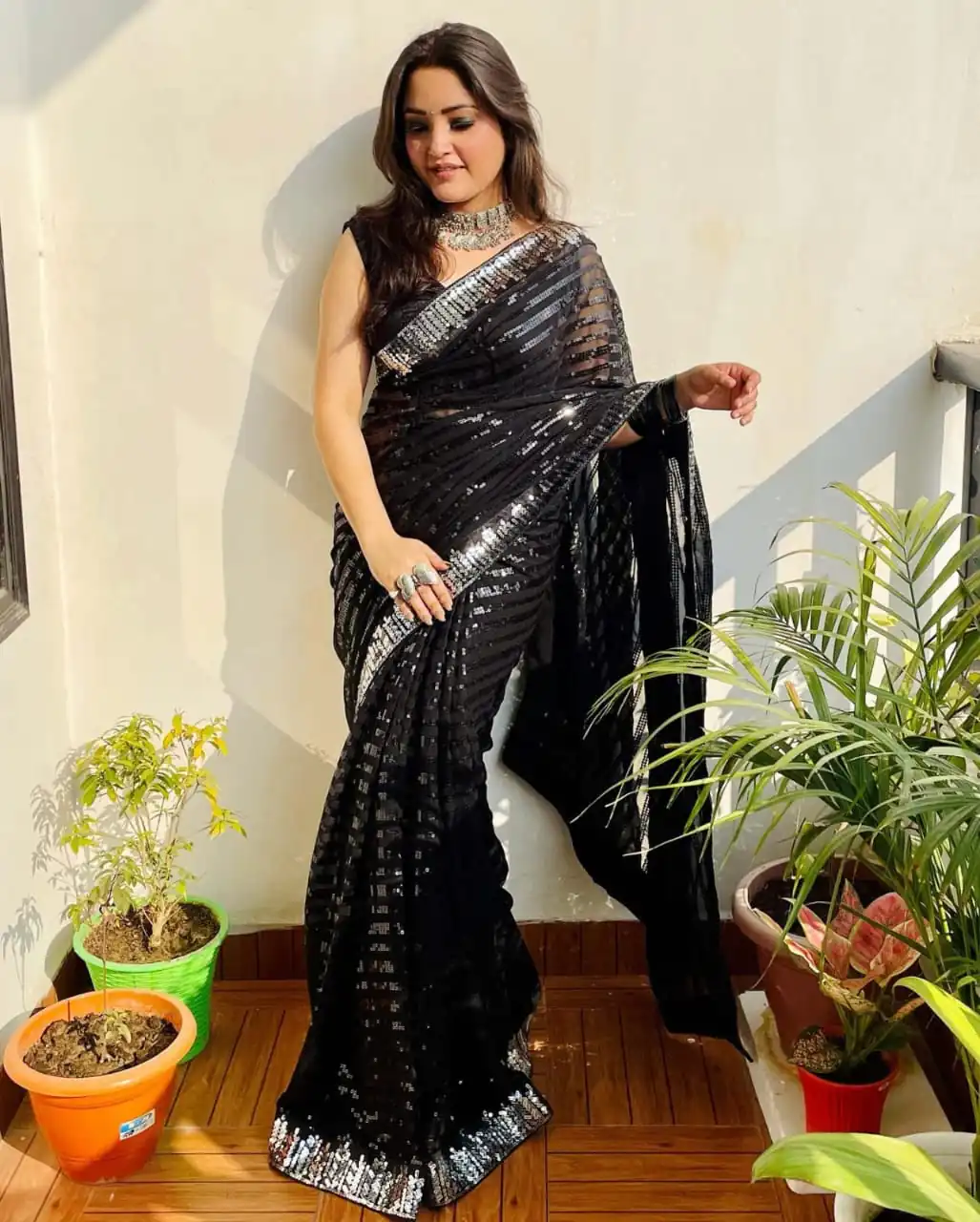 Jr 573 Black Color Georgette Embroidery Sequence Work Sequence lace Saree Party Wear, Wedding, Events Etc. Expected Delivery 4-6 Working Days @1499/- | Bollywood Sarees, Creative Sarees, Designer Sarees, Embroidered Sarees, Ethnic Saree, Modern Digital sarees, Party Wear Sarees, Sarees