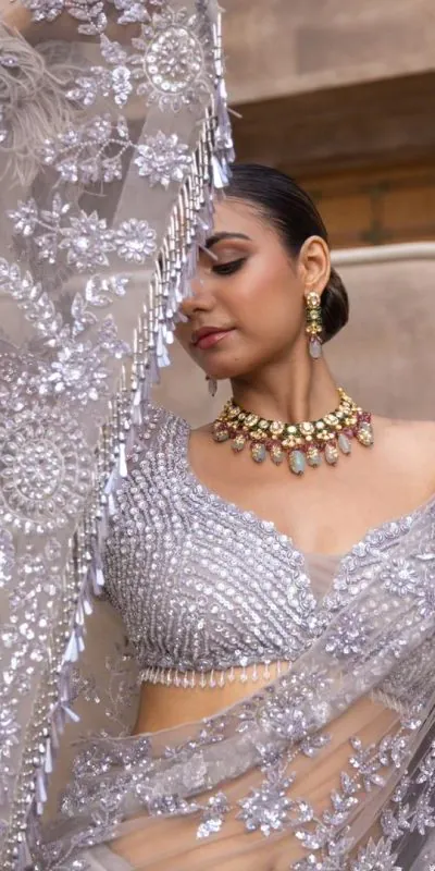 DF 3395 Grey Color Mono Net Sequins Embroidery work Saree Casual, Wedding, Festive, Events Etc. Expected Delivery 4-6 Working Days @1799/- | Bollywood Sarees, Creative Sarees, Designer Sarees, Embroidered Sarees, Ethnic Saree, Modern Digital sarees, Party Wear Sarees, Sarees