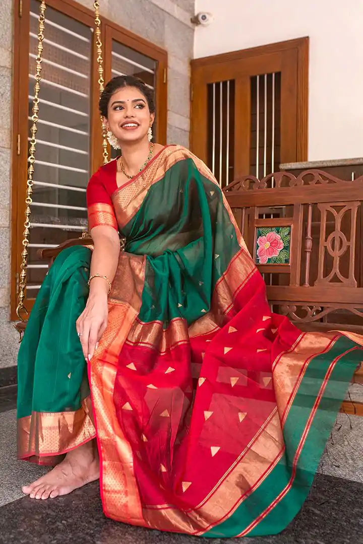 DDF Triveni Green  Color Banarasi Soft Silk Ordinary Design Saree Casual, Party Wear, Wedding, Events, Etc. Expected Delivery 4-6 Working Days 1499/- | Bollywood Sarees, Creative Sarees, Designer Sarees, Embroidered Sarees, Ethnic Saree, Modern Digital sarees, Party Wear Sarees, Sarees