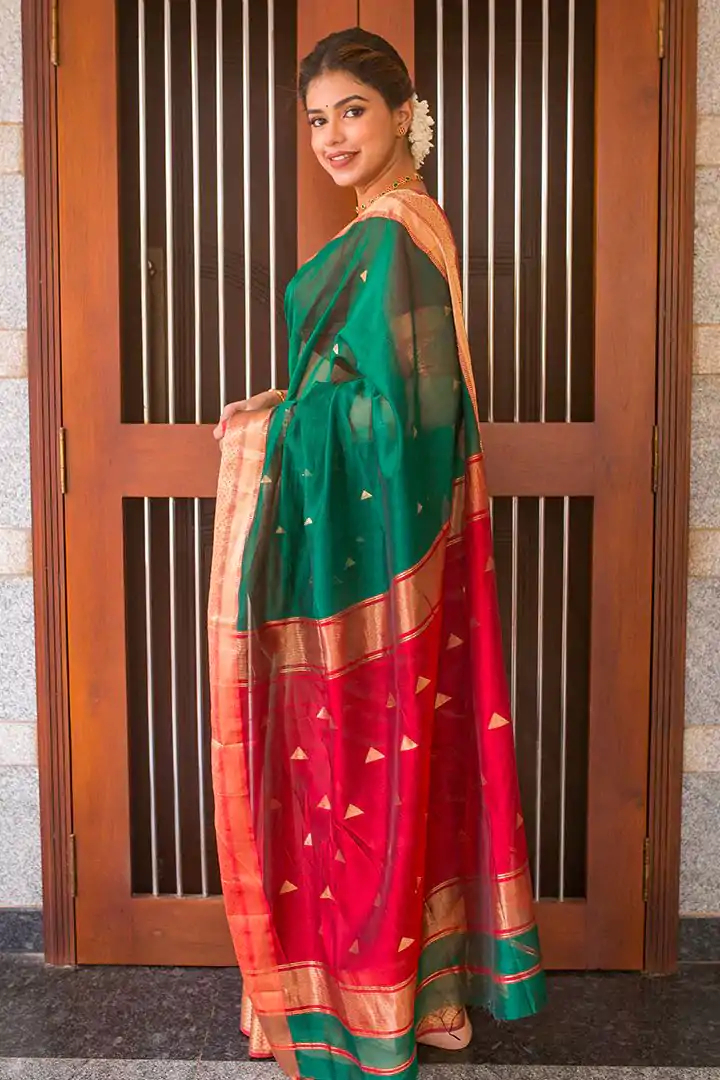 DDF Triveni Green  Color Banarasi Soft Silk Ordinary Design Saree Casual, Party Wear, Wedding, Events, Etc. Expected Delivery 4-6 Working Days 1499/- | Bollywood Sarees, Creative Sarees, Designer Sarees, Embroidered Sarees, Ethnic Saree, Modern Digital sarees, Party Wear Sarees, Sarees