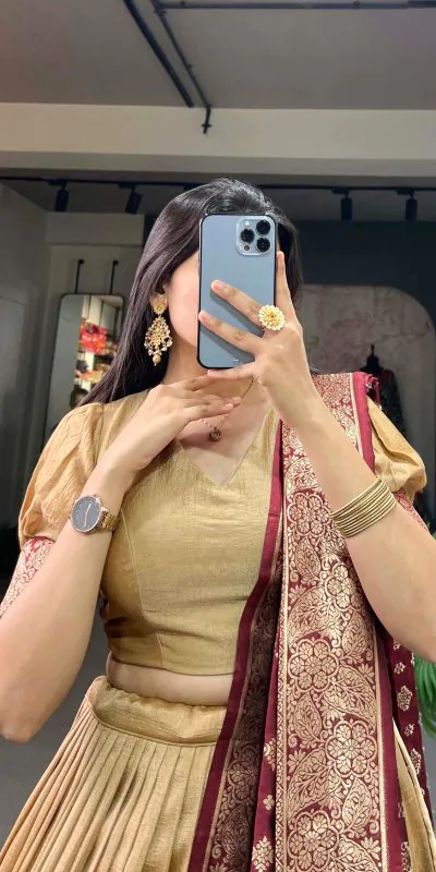 LNB2014 Chickoo Color Vichitra Silk Jacquard Lace Lehenga Choli Traditional, Festive, Party, Wedding, Events,etc. Expected Delivery 4-6 Working Days @1999/- | Bollywood Lehenga, Creative Lehenga, Designer Lehenga, Embroidered Lehenga, Lehenga, Party Wear Lehenga