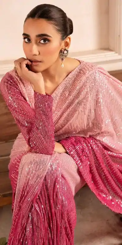 DF 3399 Baby Pink Color Sequins Embrodery Work saree Casual, Party Wear, Wedding, Events Etc. Expected Delivery 4-6 Working Days 1999/- | Bollywood Sarees, Creative Sarees, Designer Sarees, Embroidered Sarees, Ethnic Saree, Modern Digital sarees, Party Wear Sarees, Sarees