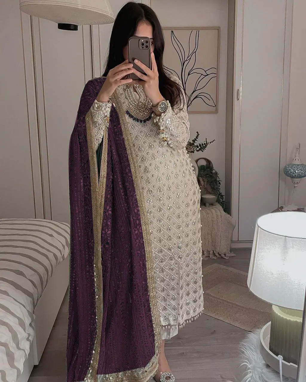 LG 1816 White Color Sequence Work Salwar Suit With Wine Dupatta Casual, Wedding, Festive, Events Etc. Expected Delivery 4-6 Working Days @2349/- | Casual Suits, Creative suits, Designer Suits, Party Wear Suits, Patiala Suits, Salwar suit, Straight Suits