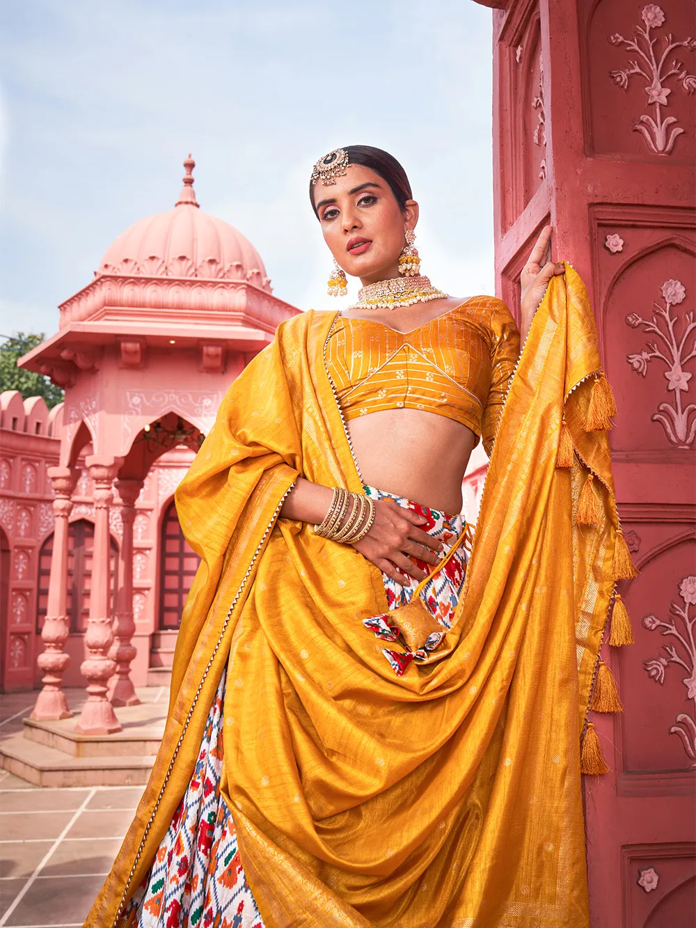 LNB1640 Mustard Color Dola Silk Patola Foil Printed Lehenga Choli Traditional Wear, Festive, Party, Wedding, Events etc. Expected 4-6 Working Days @1799/- | Bollywood Lehenga, Creative Lehenga, Designer Lehenga, Embroidered Lehenga, Lehenga, Party Wear Lehenga