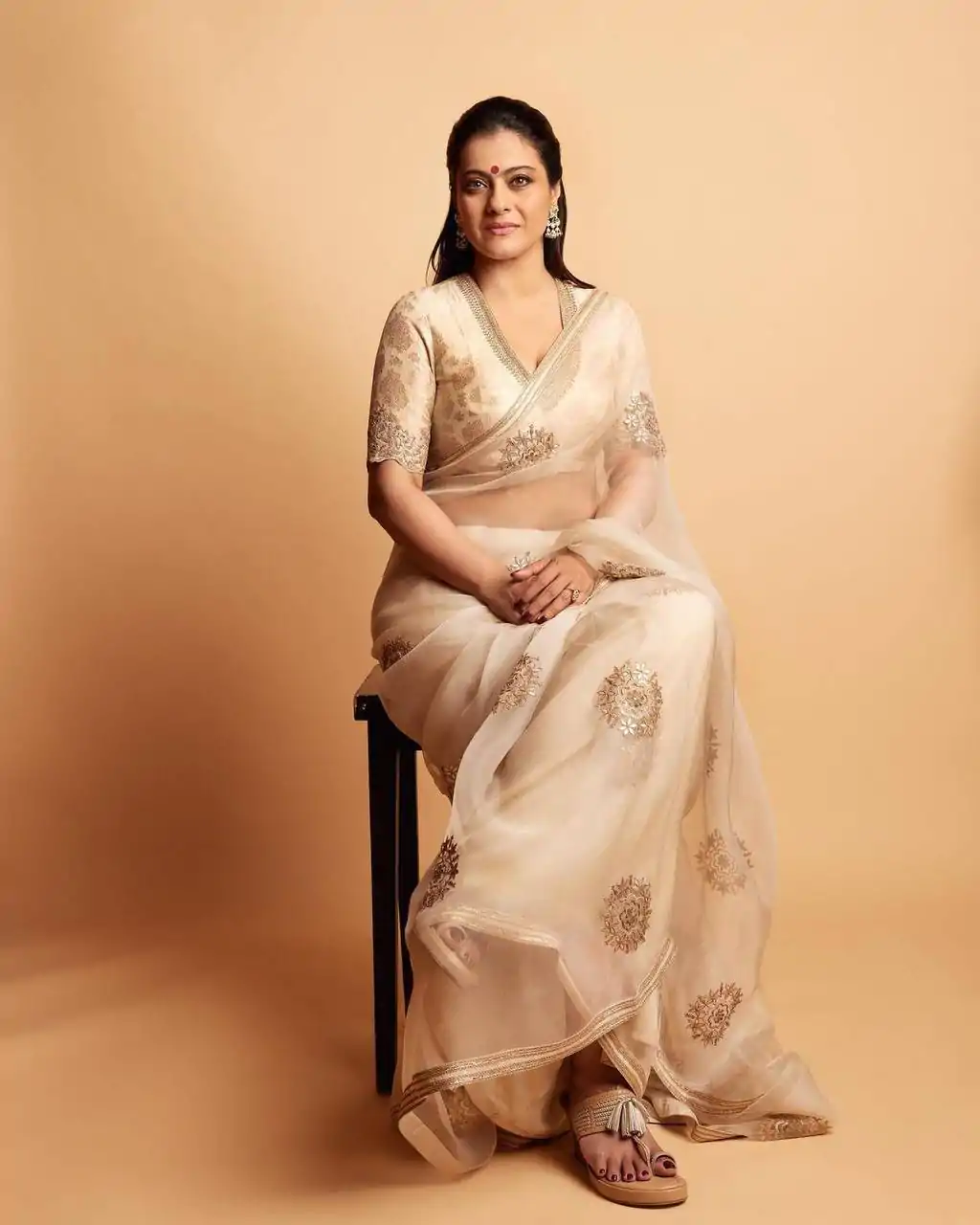 BT 1170 Cream Saree : Georgette Work : Embroidery With Sequence Work, Blouse : Banglory Silk Traditional Wear, Wedding Wear, Events Etc.@2099/- | Bollywood Sarees, Creative Sarees, Designer Sarees, Embroidered Sarees, Modern Digital sarees, Sarees
