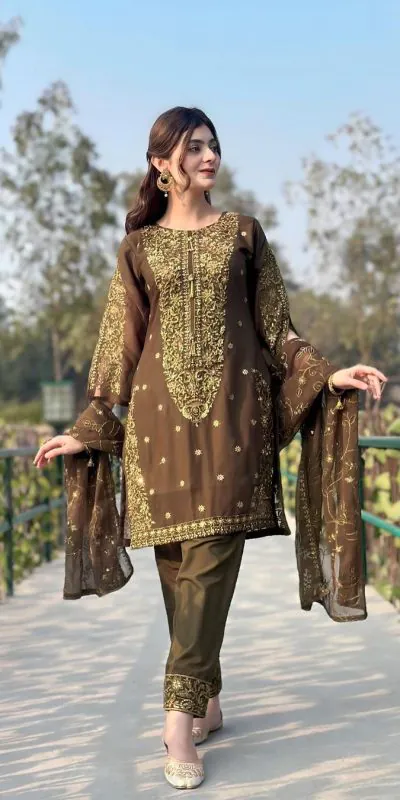 ZF 369 Grey Color Faux Georgette Embroidery Sequence Work Salwar Suit Casual, Wedding, Party, Events Etc. Expected Delivery 4-6 Working Days 2199/- | Jump Suits, Casual Suits, Creative suits, Designer Suits, Palazzo Suits, Party Wear Suits, Patiala Suits, Salwar suit, Straight Suits