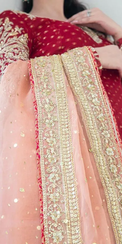 ZSR 3060 Red Color Georgette Embroidery Sequence Work Gown Casual, Wedding, Party, Festive, Events Etc. Expected Delivery 4-6 Working Days @1999/- | Bollywood Gowns, Creative Gowns, Designer Gowns, Embroidered Gowns, Gowns, Party Wear Gowns