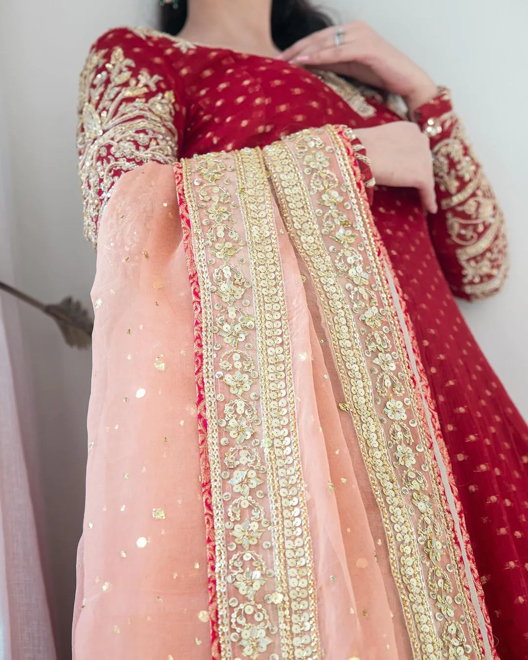 ZSR 3060 Red Color Georgette Embroidery Sequence Work Gown Casual, Wedding, Party, Festive, Events Etc. Expected Delivery 4-6 Working Days @1999/- | Bollywood Gowns, Creative Gowns, Designer Gowns, Embroidered Gowns, Gowns, Party Wear Gowns