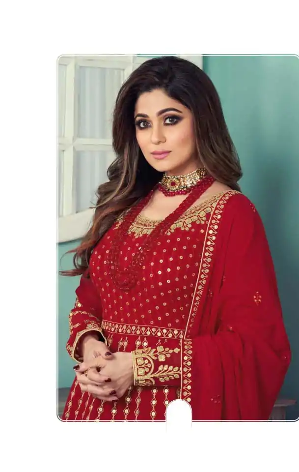 adorable-red-color-gown-georgette-with-embroidery-work