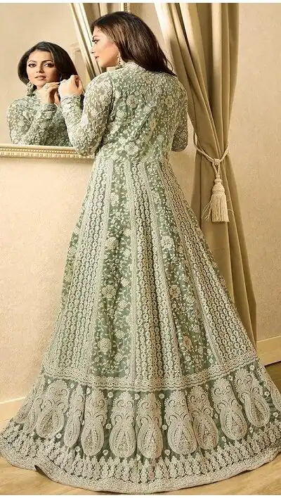 Product Code: LT 1706 SeriesColor: Dull MintFabrics: Top Fabric :Georgette Bottom Fabric : Santoon Dupatta Fabric : NazmeenStitch Type: Semi-Sttiched | Anarkali Suits, Bollywood Anarkali, Creative-Anarkali, Designer Anarkali, Embroidered Anarkali, Party Wear Anarkali