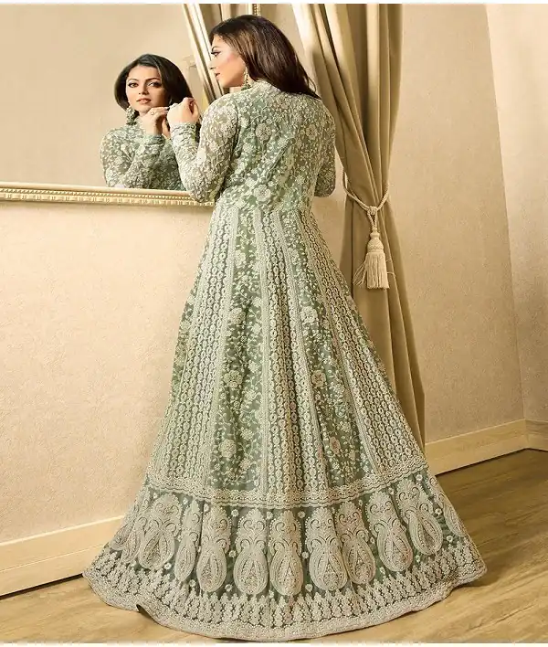 Product Code: LT 1706 SeriesColor: Dull MintFabrics: Top Fabric :Georgette Bottom Fabric : Santoon Dupatta Fabric : NazmeenStitch Type: Semi-Sttiched | Anarkali Suits, Bollywood Anarkali, Creative-Anarkali, Designer Anarkali, Embroidered Anarkali, Party Wear Anarkali