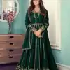 Gorgeous Green Color Georgette With Sequence Work Gown
