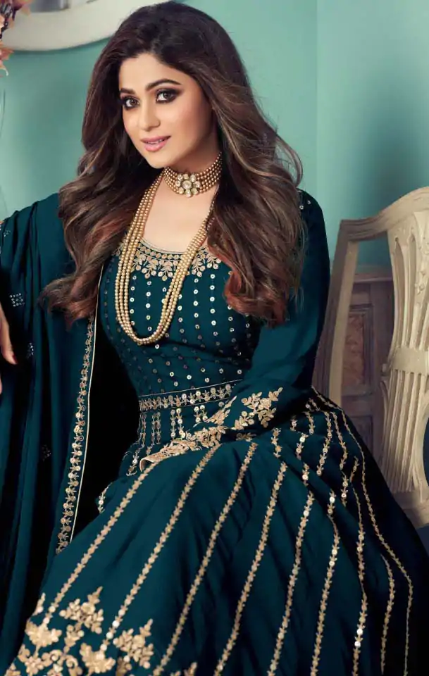 gorgeous-peacock-blue-color-georgette-with-sequence-work-gown