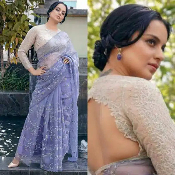 BT-241Color: Grey Fabrics: Lilac Organza With Fancy Thread & Multi Rich Sequence Work Blouse : Taffeta Silk With Fancy Thread & Multi Rich Multi  Work | Bollywood Sarees, Creative Sarees, Designer Sarees, Embroidered Sarees, Ethnic Saree, Modern Digital sarees, Party Wear Sarees, Sarees