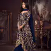 Maisha Women's Wear Blue Color Heavy Net Embroidered Stone Work Sharara Suit
