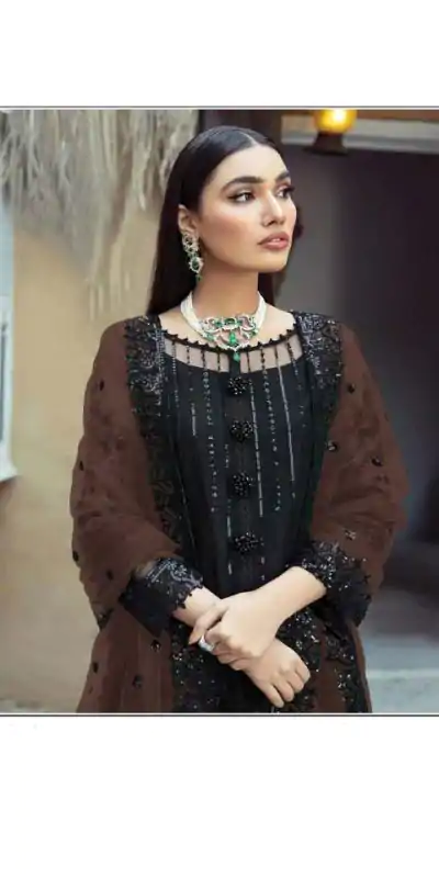 new-exclusive-black-brown-faux-georgette-salwar-suit