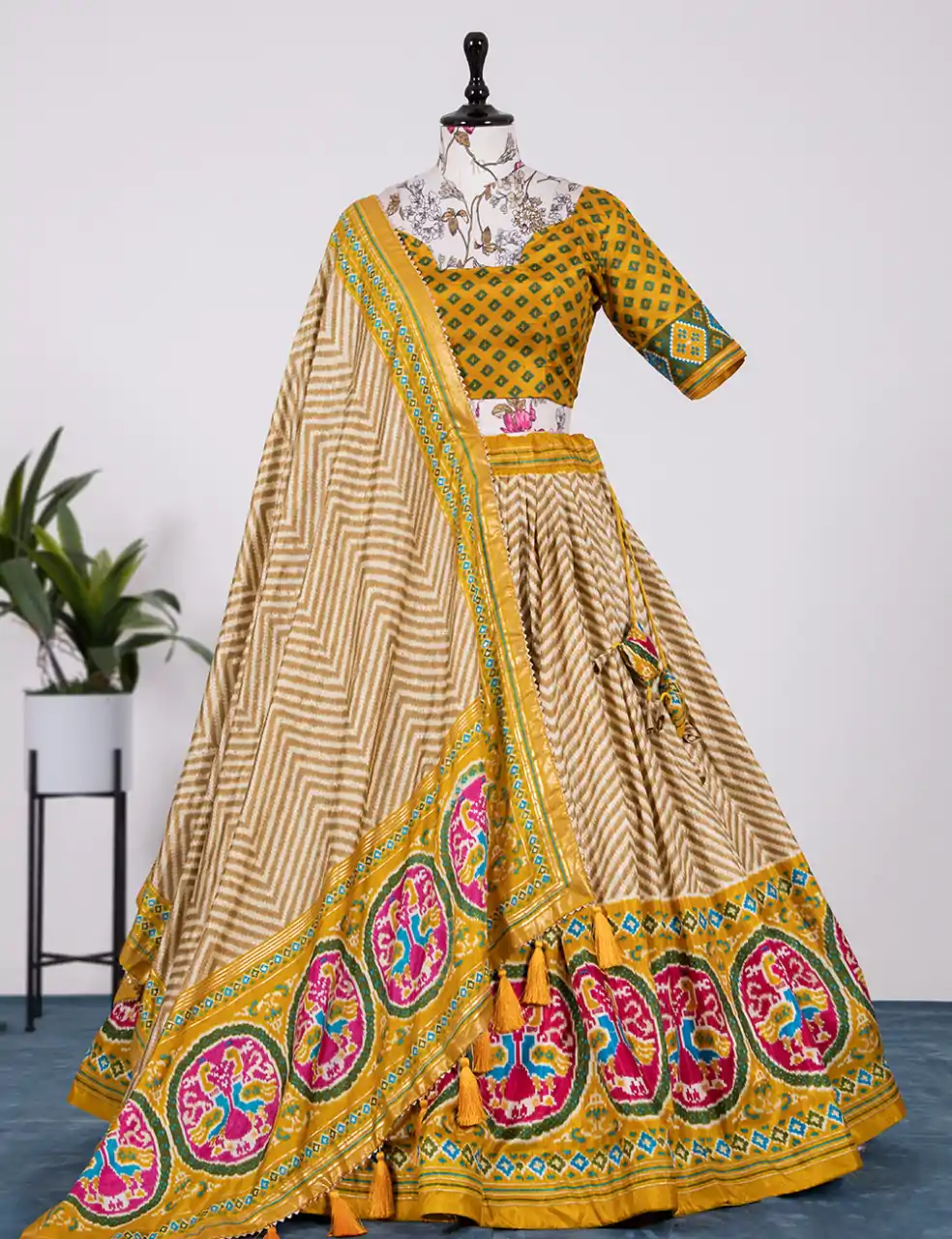 LNB1639 Yellow Color Lehenga : Dola Silk Blouse : Georgette Work : Foil Work Traditional Wear, Festive, Wedding, Events @2299/- | Bollywood Lehenga, Creative Lehenga, Designer Lehenga, Embroidered Lehenga, Lehenga, Party Wear Lehenga