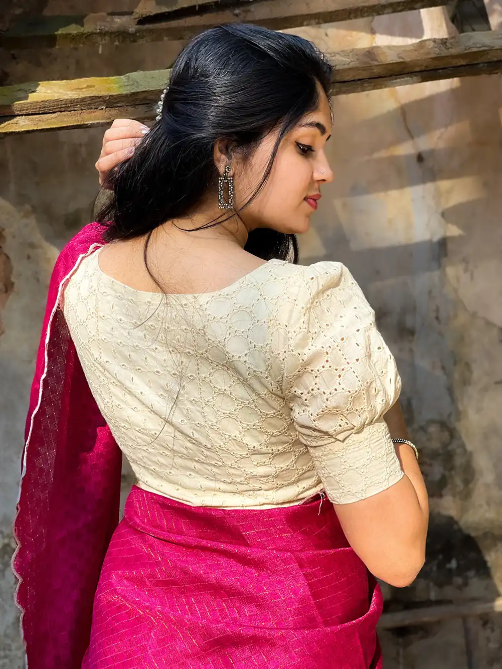 YNF7103 Pink Gadwall Chex Arca Work Blouse(Stitched) Saree Blouse(Stitched) Casual Party Wear, Wedding, Events Etc. Expected Delivery 4-6 Working Days @1699 | Bollywood Sarees, Creative Sarees, Designer Sarees, Embroidered Sarees, Ethnic Saree, Modern Digital sarees, Party Wear Sarees, Sarees