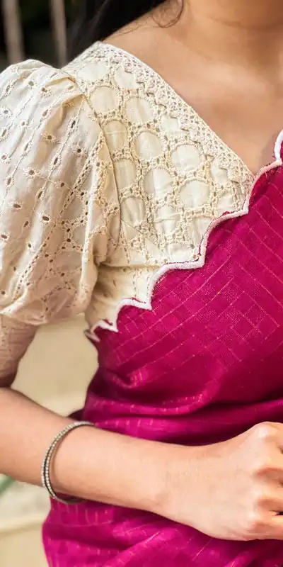 YNF7103 Pink Gadwall Chex Arca Work Blouse(Stitched) Saree Blouse(Stitched) Casual Party Wear, Wedding, Events Etc. Expected Delivery 4-6 Working Days @1699 | Bollywood Sarees, Creative Sarees, Designer Sarees, Embroidered Sarees, Ethnic Saree, Modern Digital sarees, Party Wear Sarees, Sarees