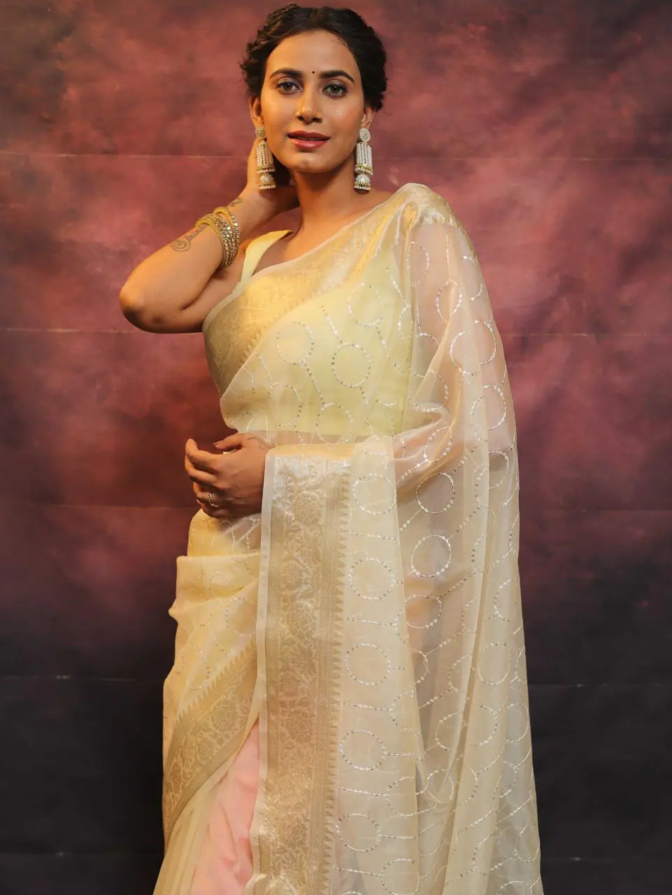 MS 438 White Color Nylon Organza Jacquard Multi Embroidered Saree Casual, Party Wear, Wedding, Events, Etc. Expected Delivery 4-6 Working Days 1599/- | Bollywood Sarees, Creative Sarees, Designer Sarees, Embroidered Sarees, Ethnic Saree, Modern Digital sarees, Party Wear Sarees, Sarees